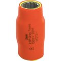 Gray Tools 13mm X 1/2" Drive, 12 Point Standard Length, 1000V Insulated M1213-I